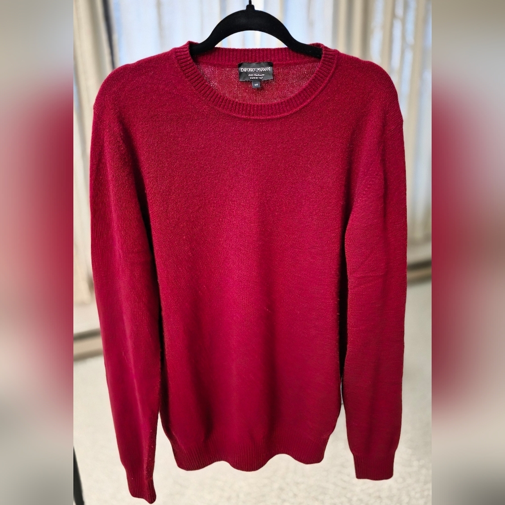 Emporio Armani Rich Red Crewneck Sweater
